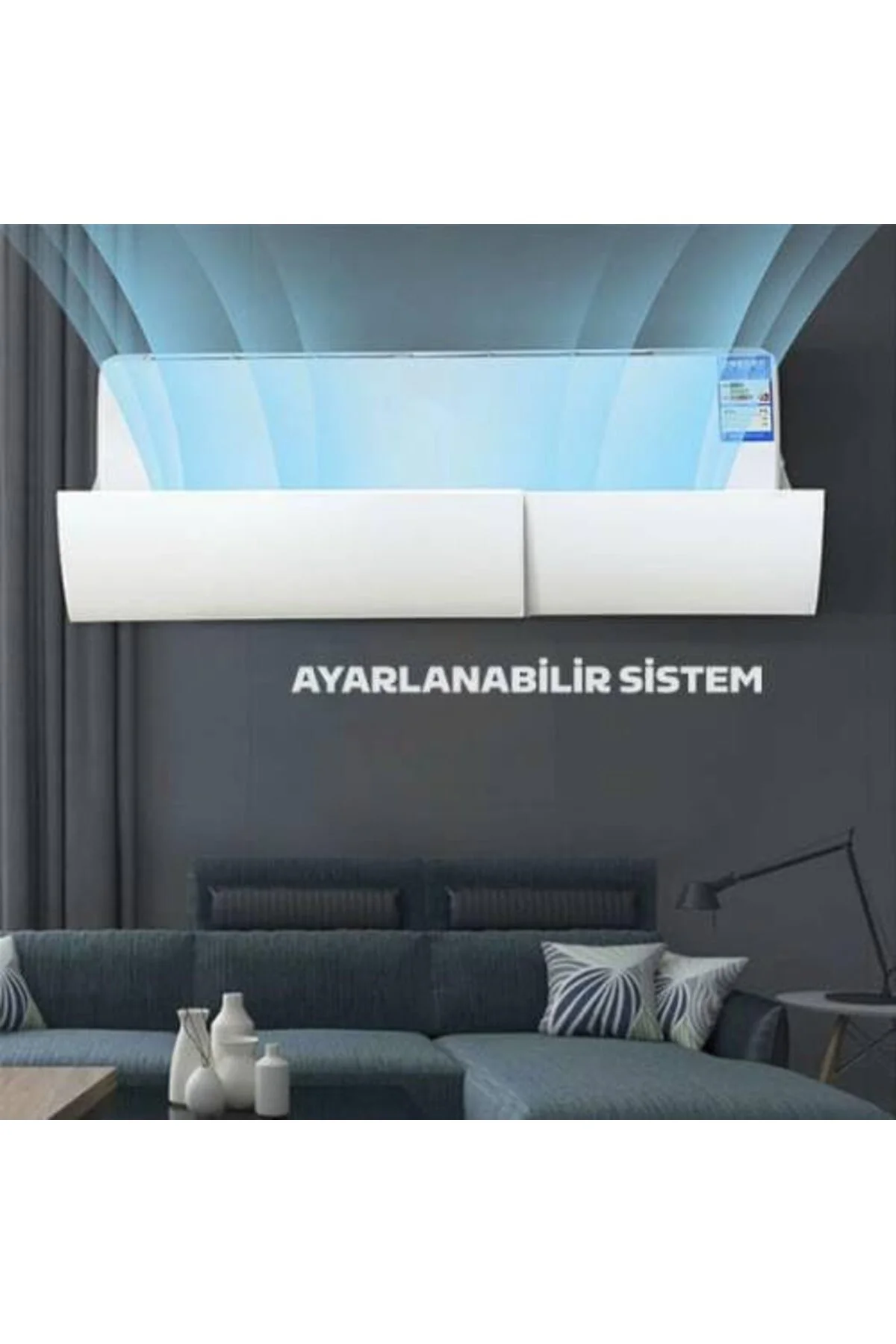 TTKTEKNOLOJİ Yapışkanlı Ayarlanabilir Klima Hava Yönlendirici Apa