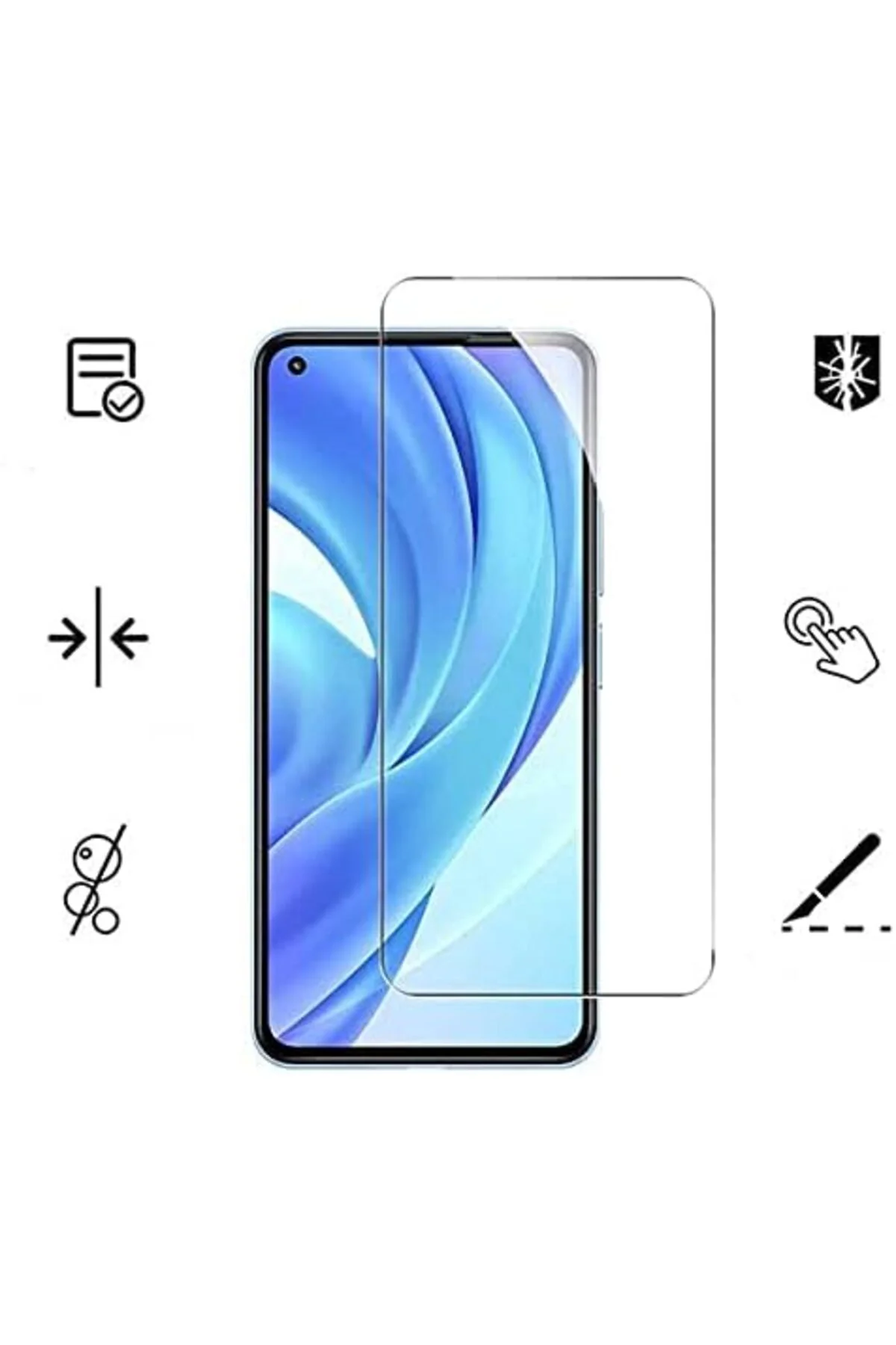 TTKTEKNOLOJİ zore Oppo Reno 5 Lite Maxi Glass Temperli Cam Ekran 