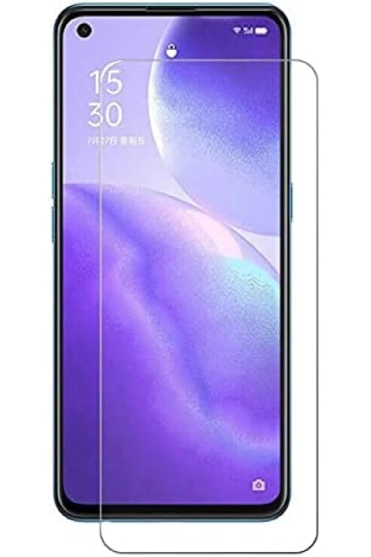 TTKTEKNOLOJİ zore Oppo Reno 5 Lite Maxi Glass Temperli Cam Ekran 