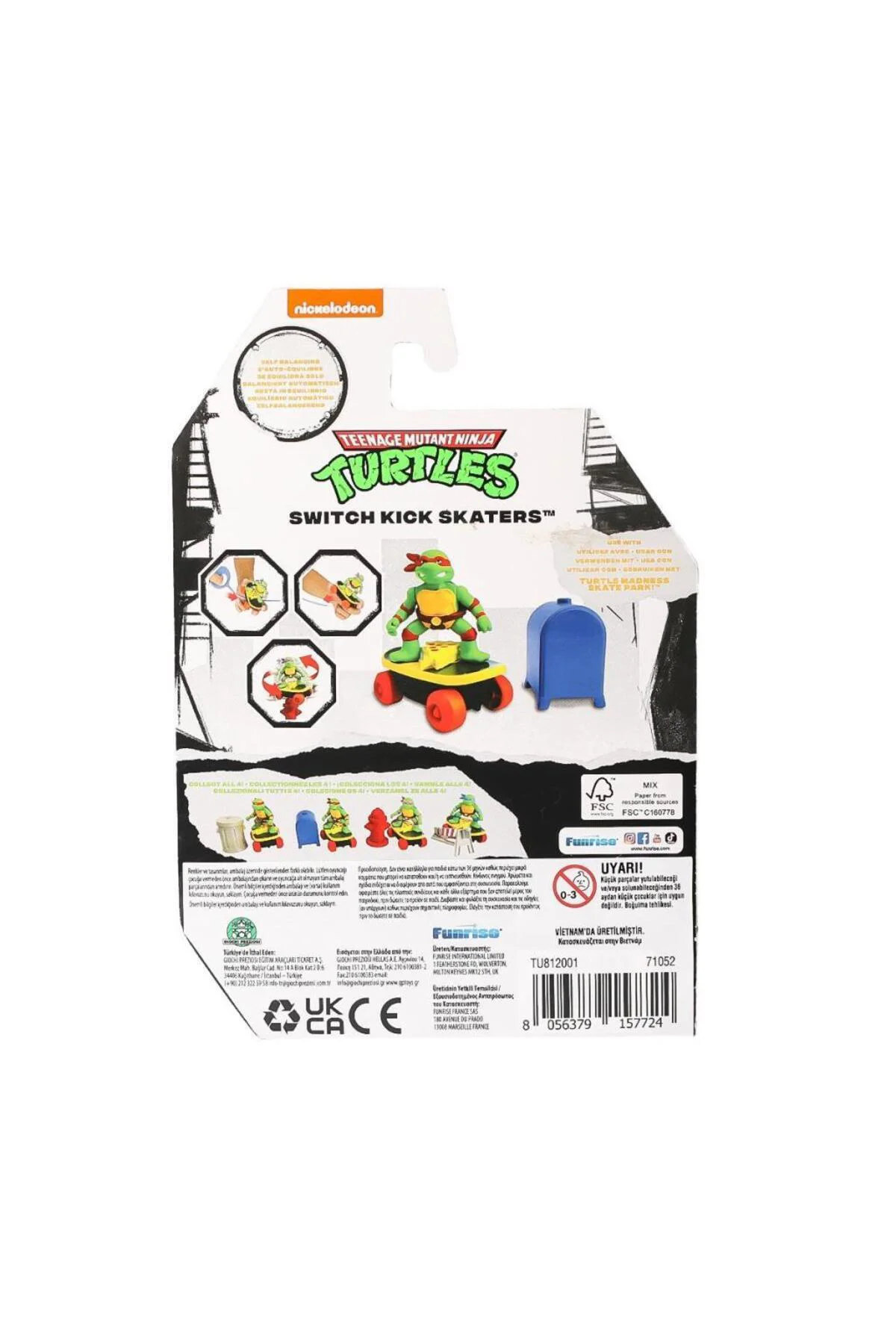 TU812001 TMNT Ninja Kaplumbağalar Kaykay Figürü - 71052