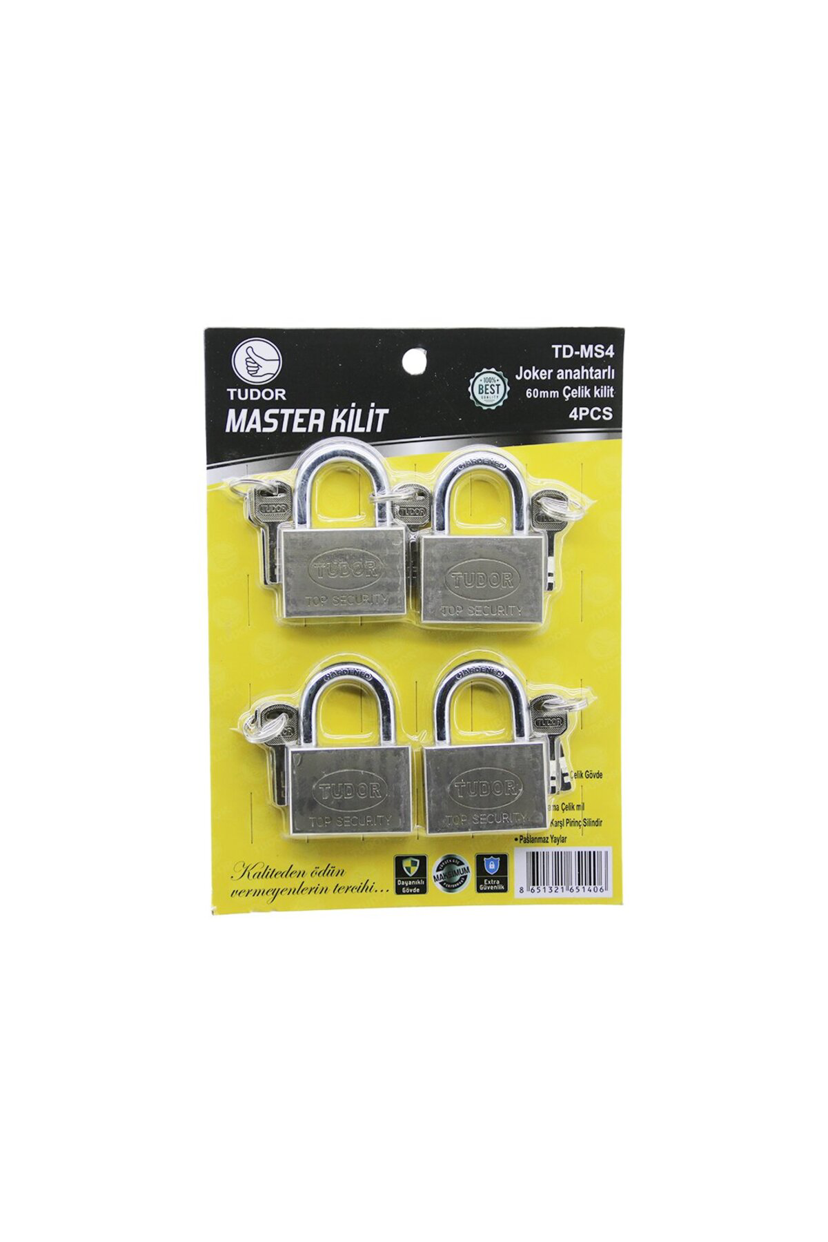 Ok Aksesuar Tudor Td-Ms4 Master 4Pcs Joker Anahtarli=Tek Anahtarla 4 Kilit Aç