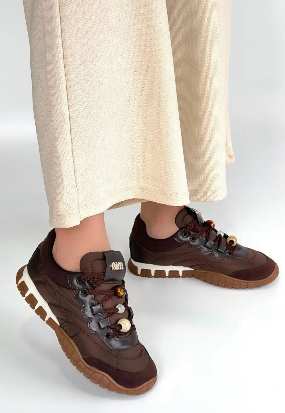 Tues Kahverengi Nubuk Bağcıklı Spor Ayakkabı Tues Kahverengi Nubuk Bağcıklı Spor Ayakkabı