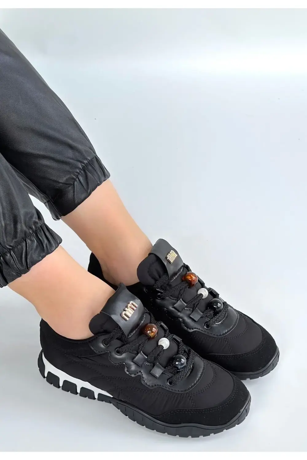 Tues Siyah Nubuk Bağcıklı Spor Ayakkabı