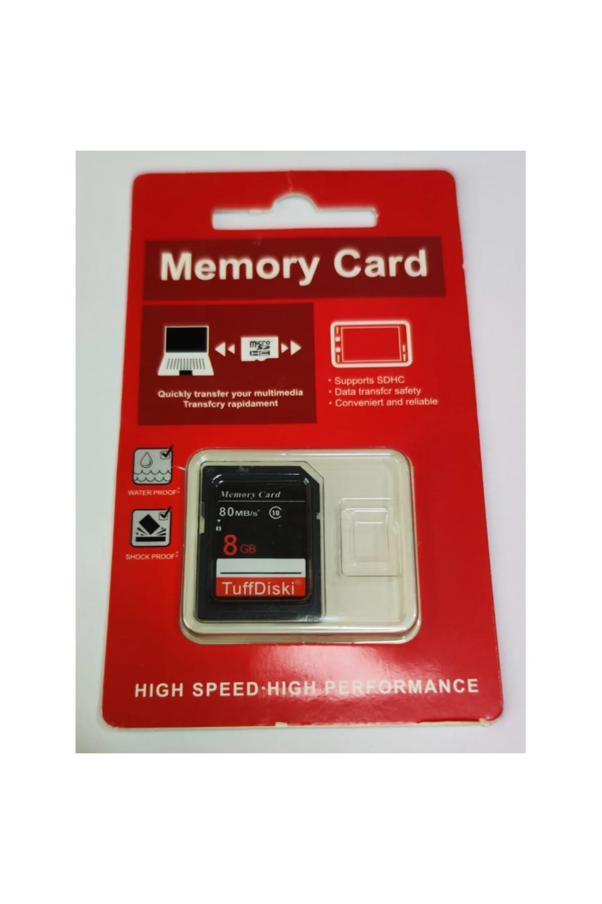 Tuffdiski 8 Gb Sd Hafıza Kartı Class 10 80 Mb/S