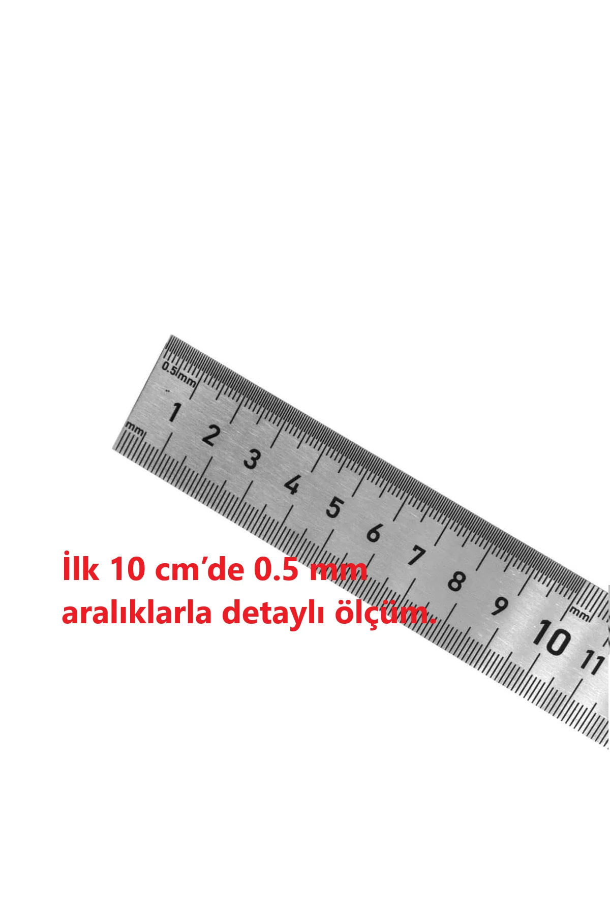 Tuhafiyecimiz Çelik Cetvel Seti, Düz Metal Cetvel 3 ADET ( 30-50-100 cm)