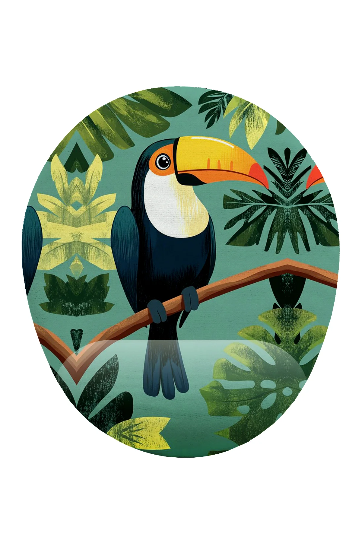 Tukan Kuşu Bilek Destekli Mouse Pad Ergonomik Kaymaz Taban Mousep