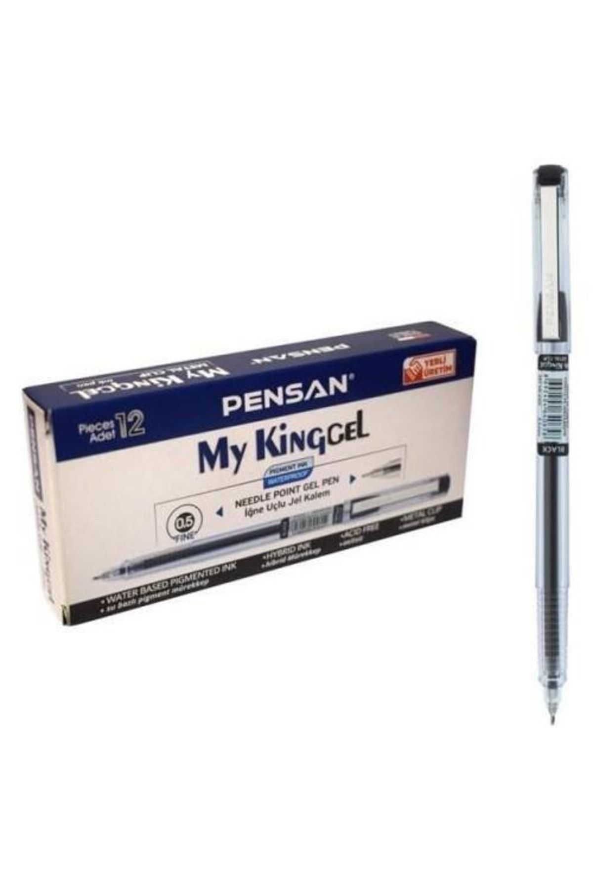 Pensan Tükenmez Kalem My-King Jel 12 Adet 0.5 Mm Siyah 6405