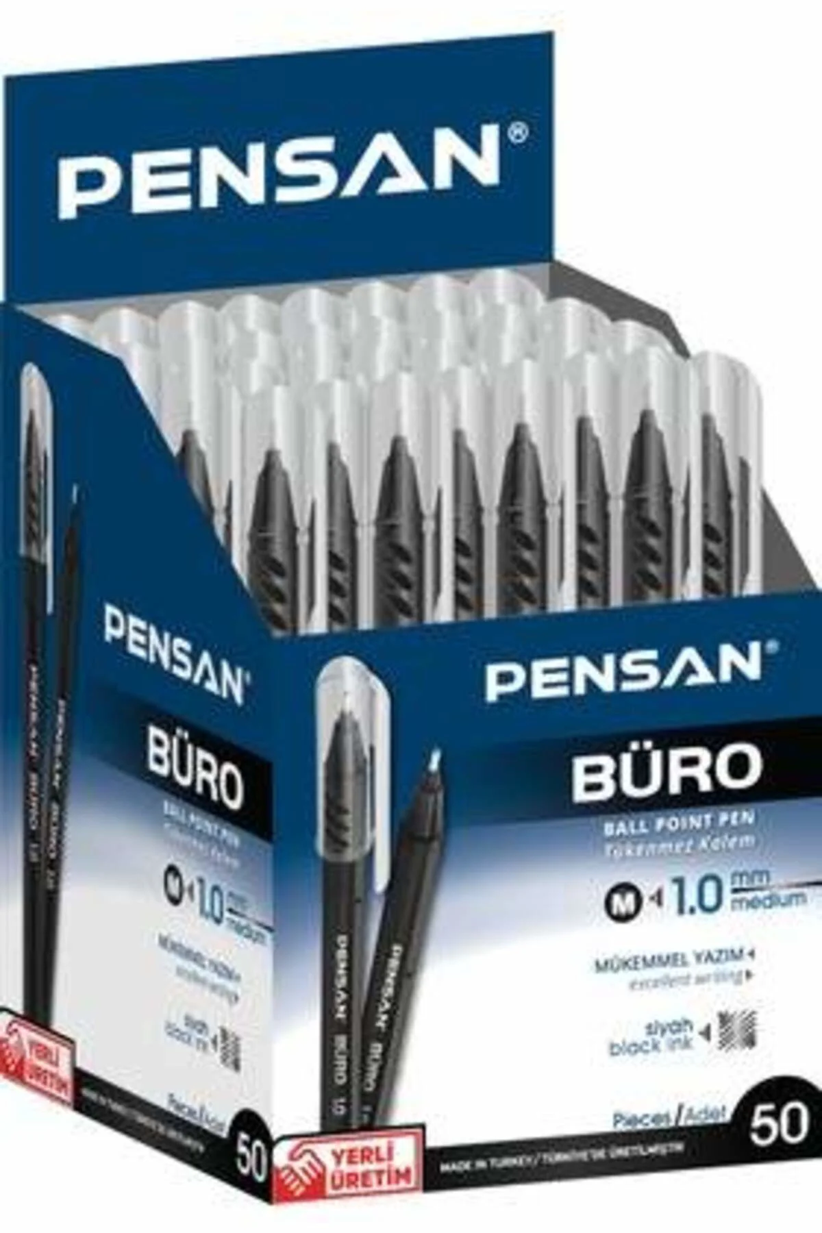 Tükenmez Kalem Büro 1.0 MM Siyah 50 Li 2270
