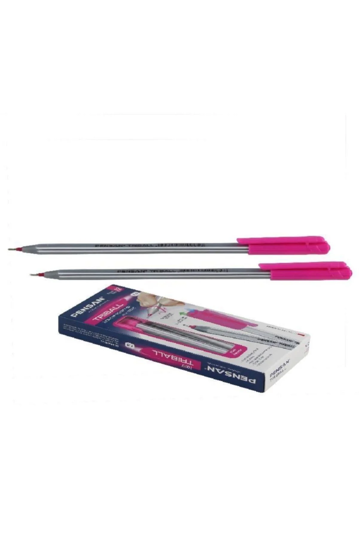 Tükenmez Kalem Triball 1.0 Mm Bilye Uç Pembe 12 Li 1003 - 12'li Paket