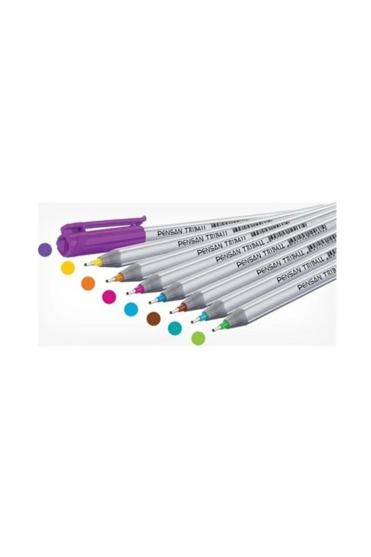 Tükenmez Trıball 1mm Renkli 8 Li Set 01003