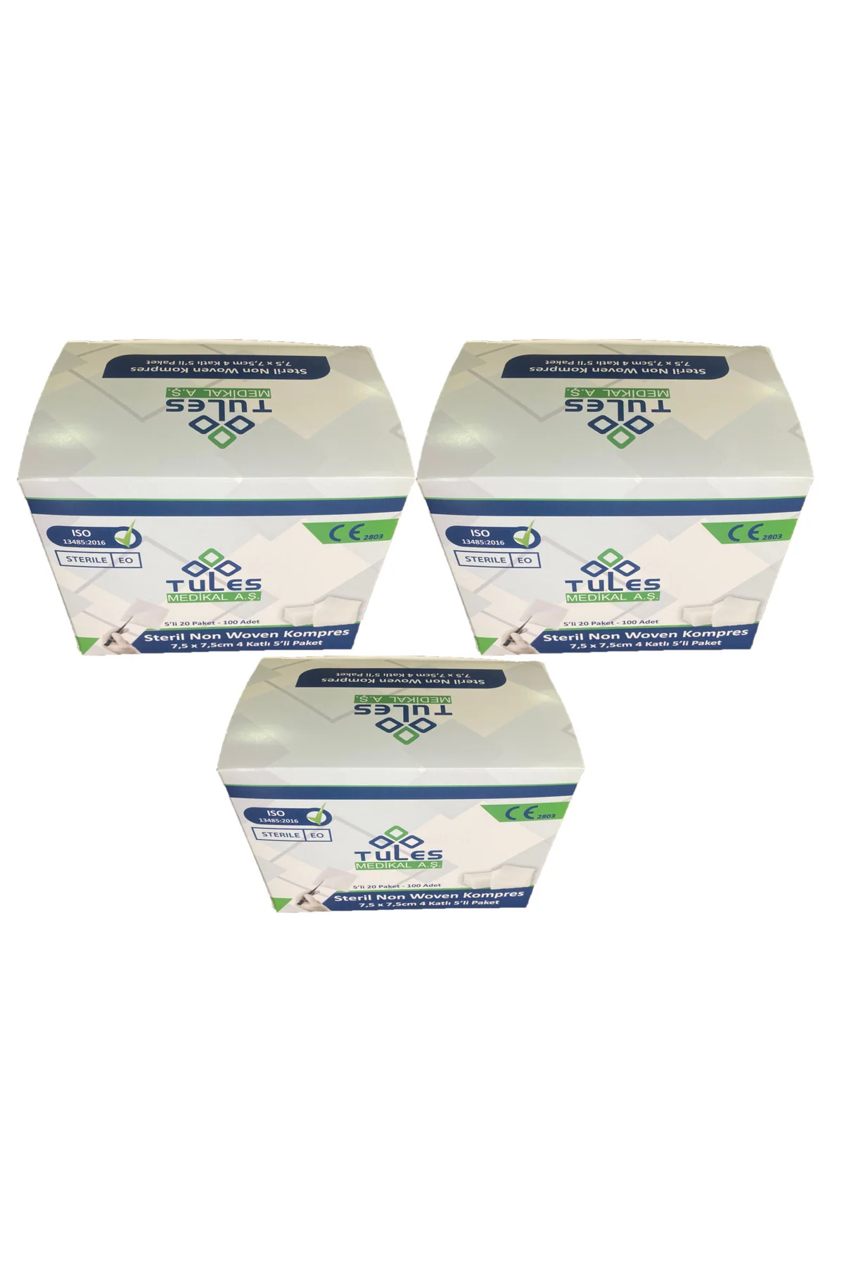 Tules Spanç 7,5*7,5 Cm 4 Katlı 100 Adet (3 Kutu)