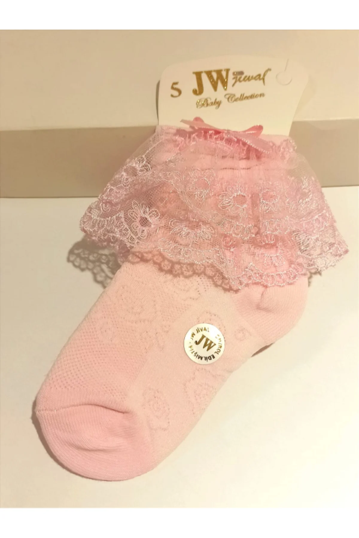 Tüllü Kız Çocuk Çorabı Pembe 35 Numara