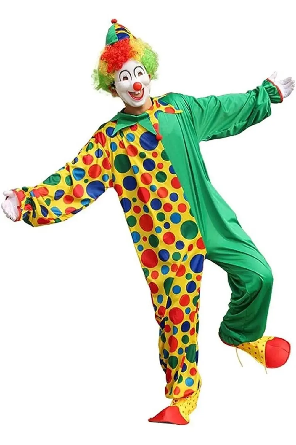 TULUM PALYAÇO KOSTÜMÜ YETİŞKİN BAY UYUMLU