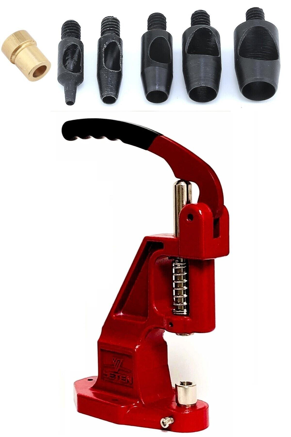 Tulumba El Presi Kuş Gözü Delici Zımba Makinası Ve 5 Farklı Kalıp