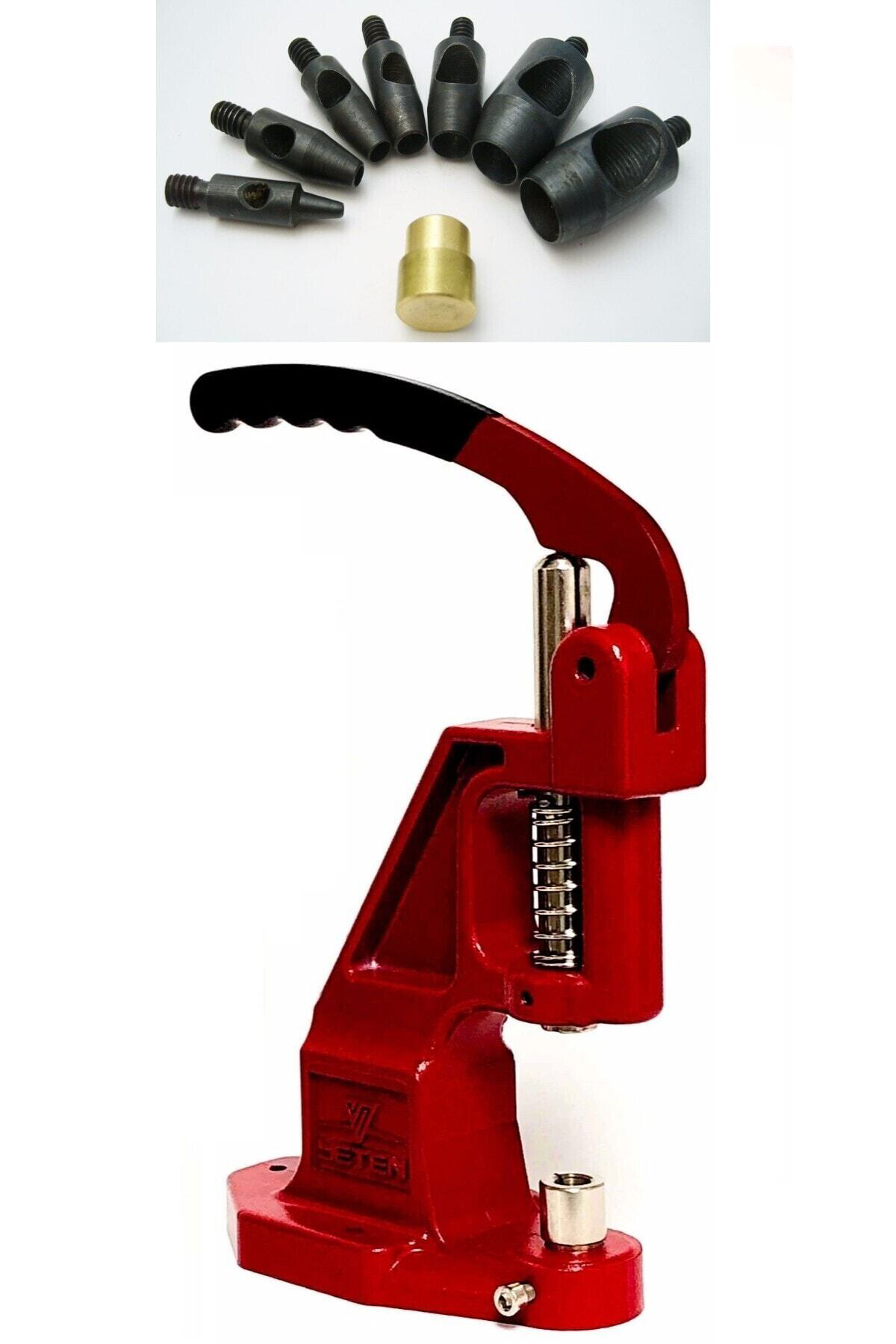 Tulumba El Presi Kuş Gözü Delici Zımba Makinası Ve 8 Farklı Kalıp