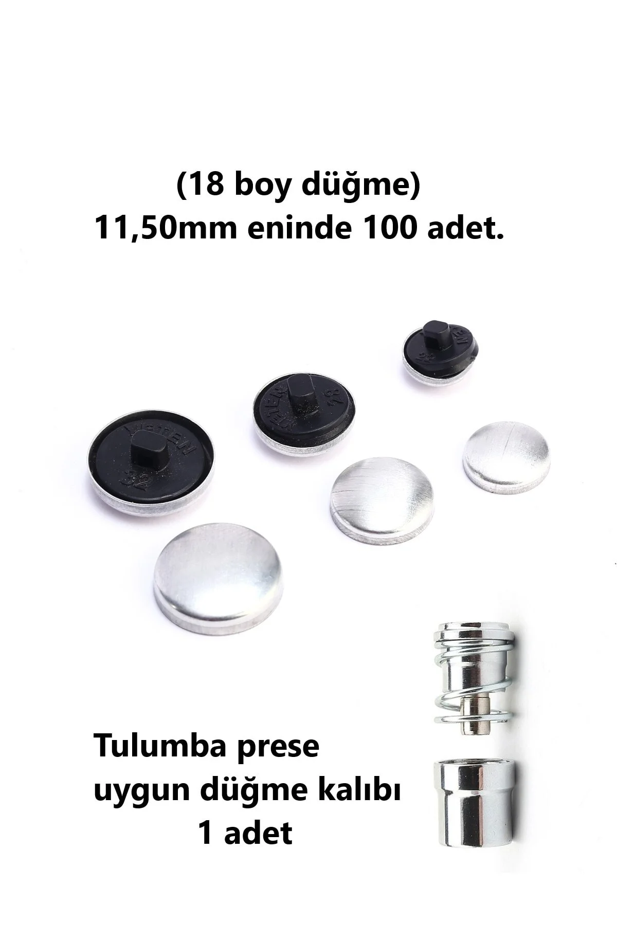 Tulumba El Presi Ve Kumaş Kaplama Düğme Yapım Seti - (22 Boy) 100