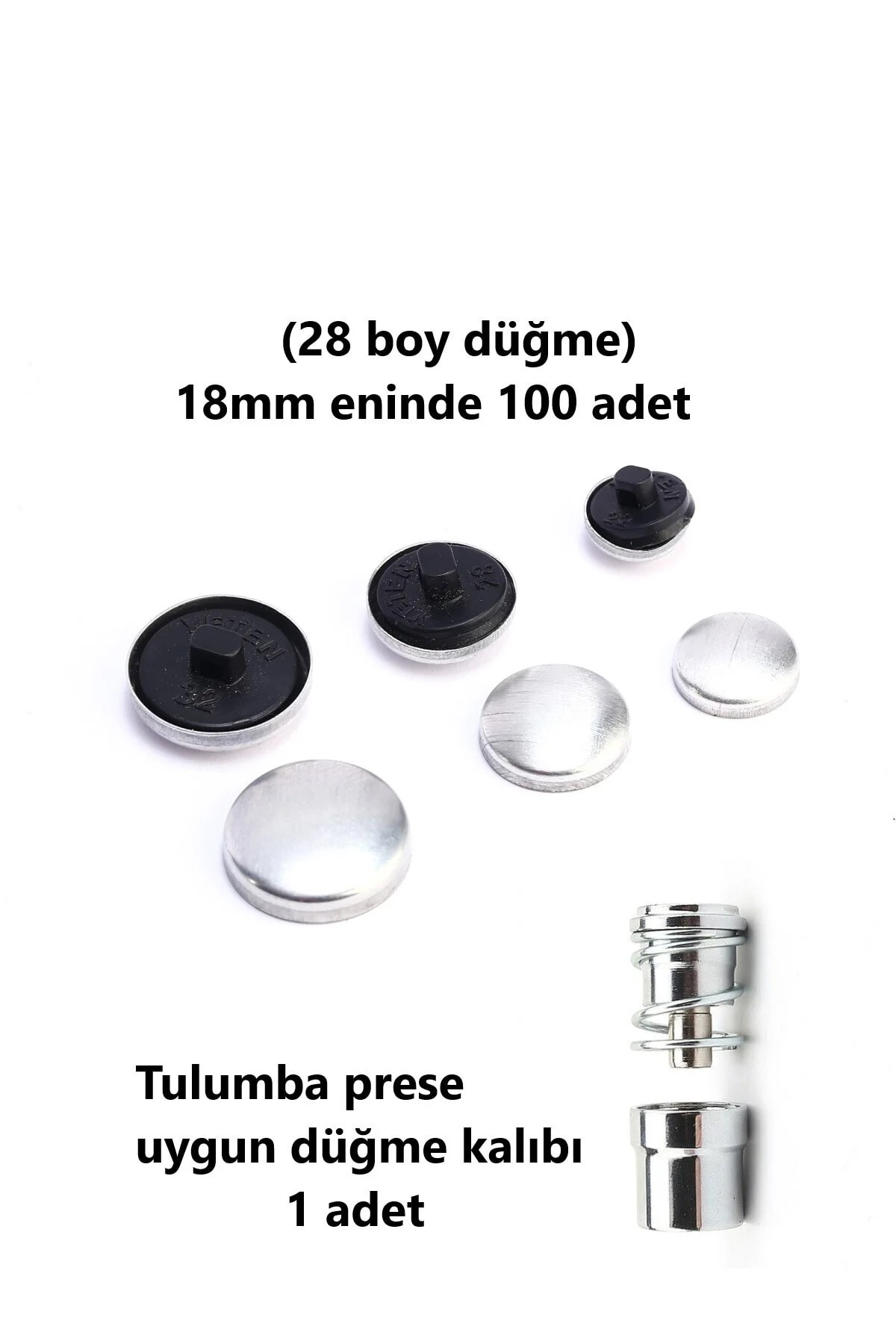 Tulumba El Presi Ve Kumaş Kaplama Düğme Yapım Seti - (28 Boy) 100