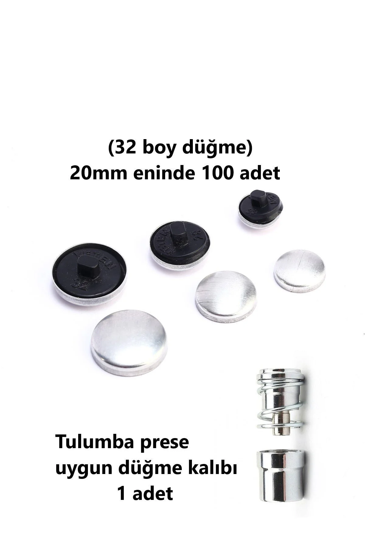 Tulumba El Presi Ve Kumaş Kaplama Düğme Yapım Seti - (32 Boy) 100