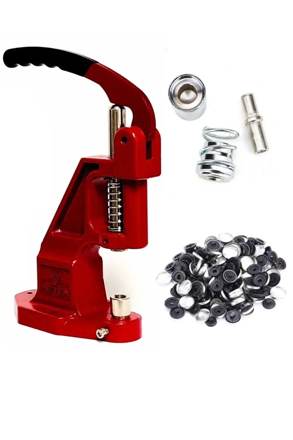 Tuhafiyecimiz Tulumba El Presi Ve Kumaş Kaplama Düğme Yapım Seti - (18 Boy) 100