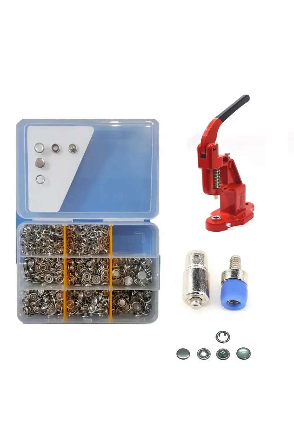 Tuhafiyecimiz Tulumba Pres Ve (200 Adet Çıtçıt) Bebe Çıtçıt, Gömlek Çıtçıt Seti