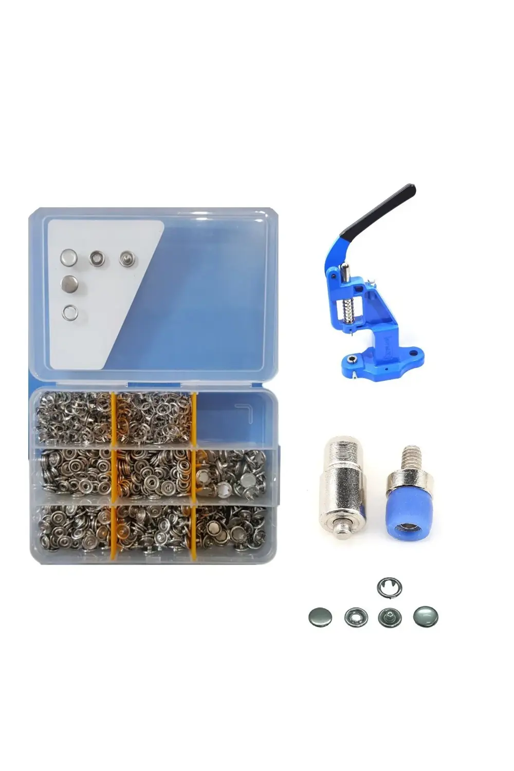 Tuhafiyecimiz Tulumba Pres Ve (200 Adet Çıtçıt) Bebe Çıtçıt, Gömlek Çıtçıt Seti