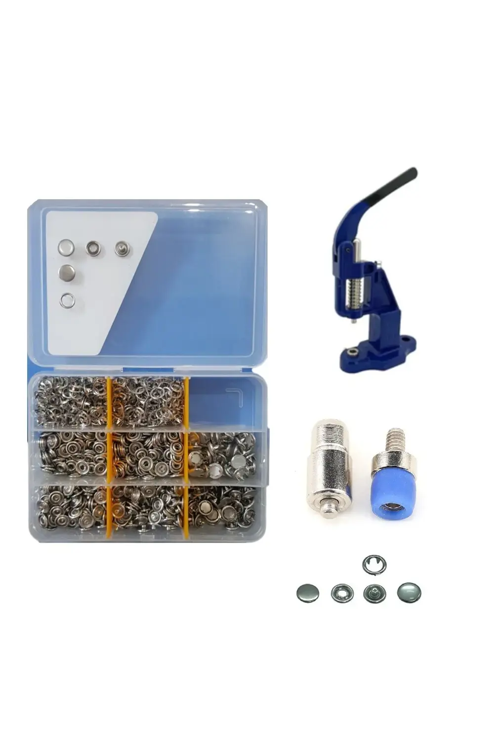 Tuhafiyecimiz Tulumba Pres Ve (200 Adet Çıtçıt) Bebe Çıtçıt, Gömlek Çıtçıt Seti