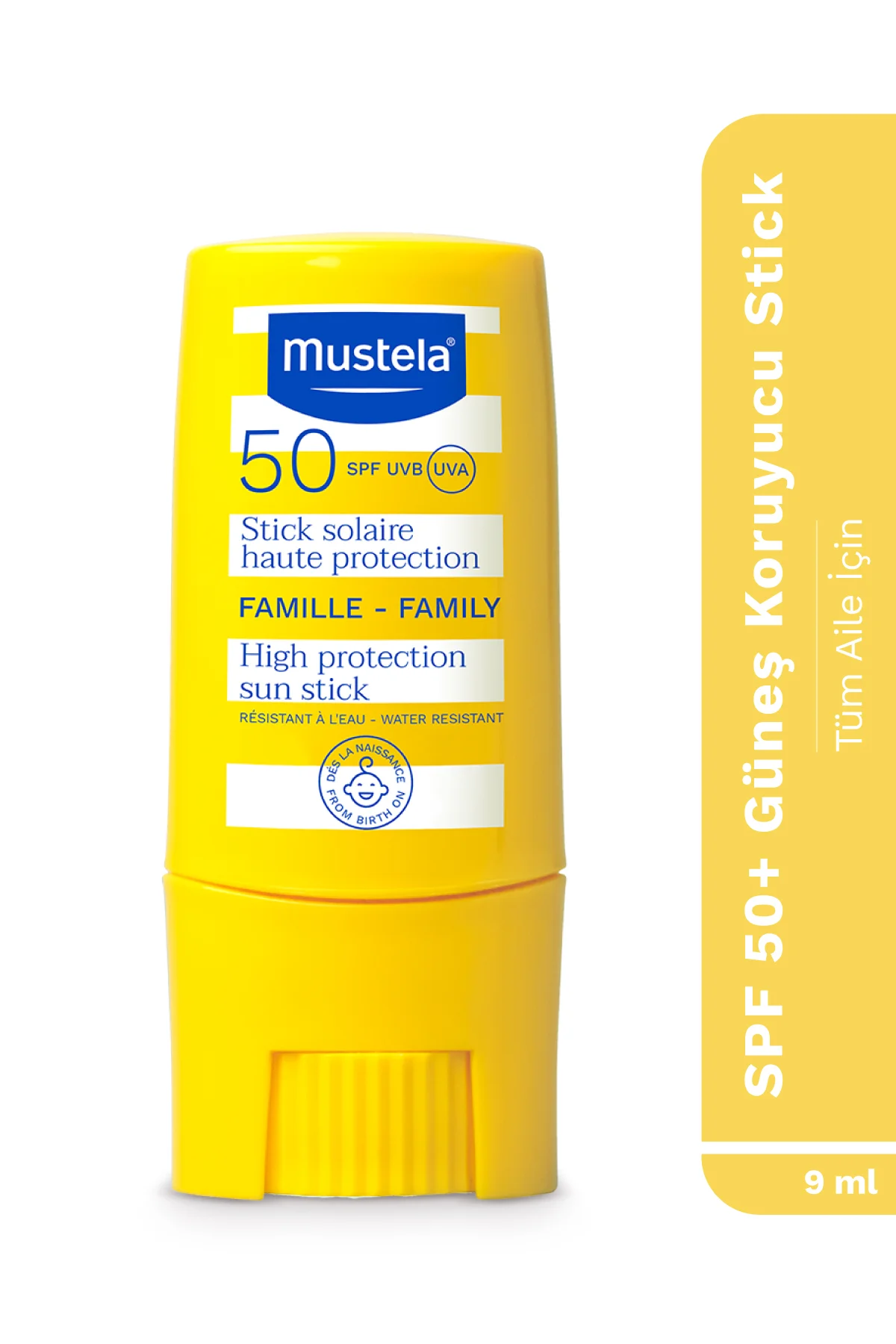 Tüm Aile Için Spf 50 Çok Yüksek Koruma Faktörlü Güneş Stick 9 Ml 