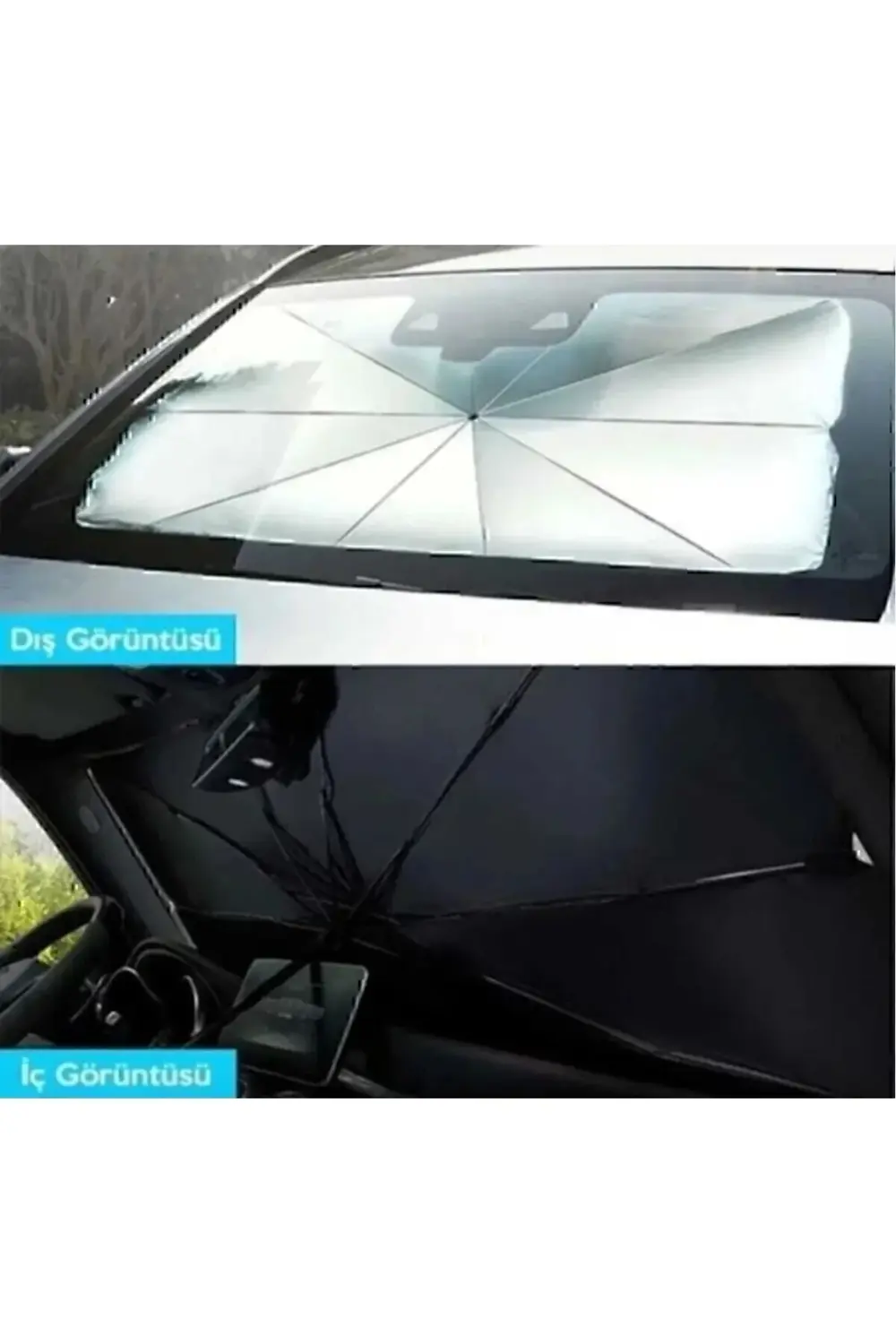 Tüm Araçlar İçin Araba Ön Cam Güneşlik Katlanabilir Güneşlik Şems