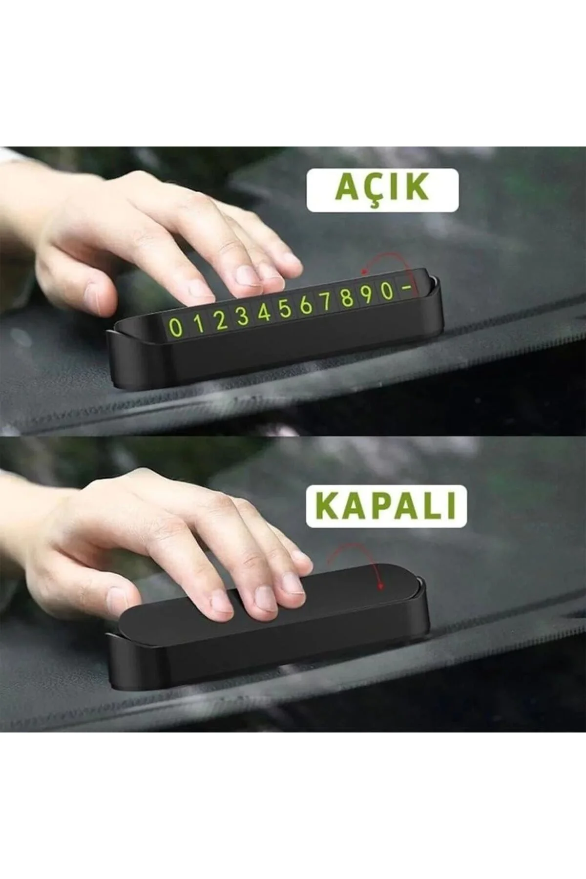 Tüm Araçlara Uyumlu Araç Park Telefon Numaratörü Açılır Kapanabil