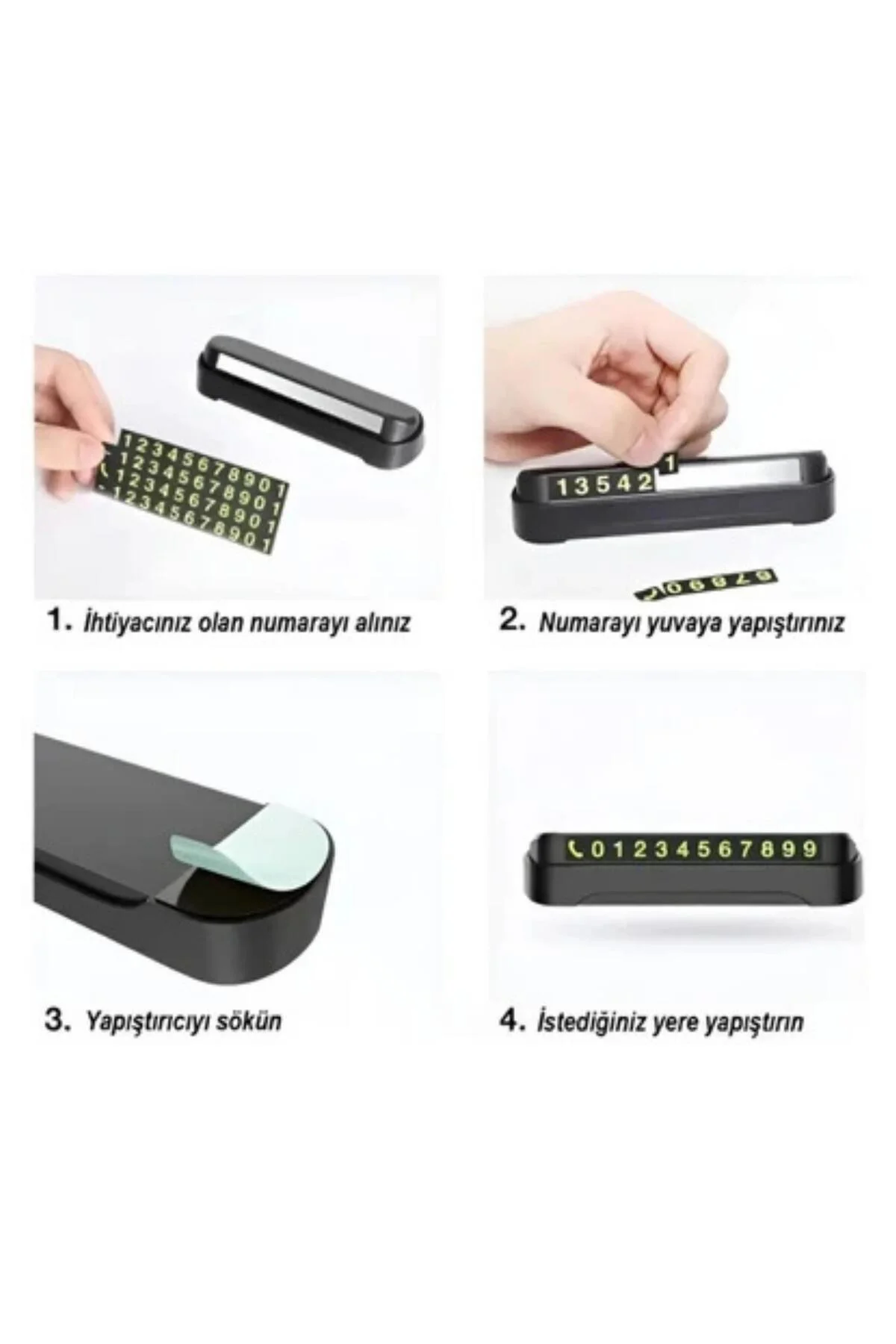 Tüm Araçlara Uyumlu Araç Park Telefon Numaratörü Açılır Kapanabil