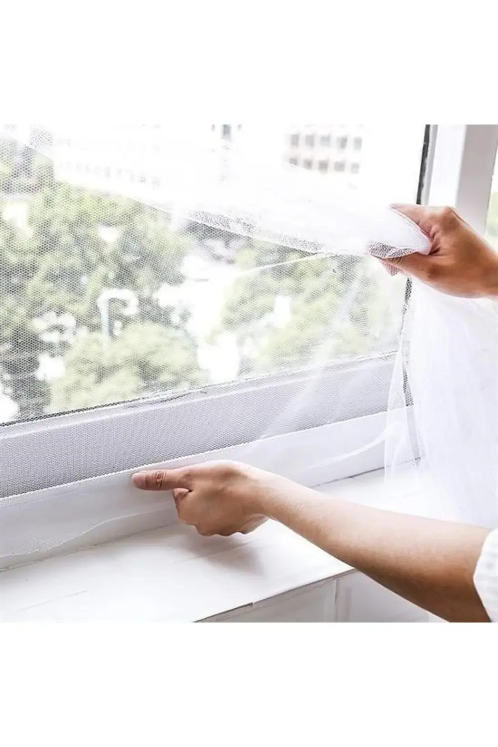 ® Tüm Cam Pencere Kapılara Uyumlu Çift Kanat Pencere Sinekliği