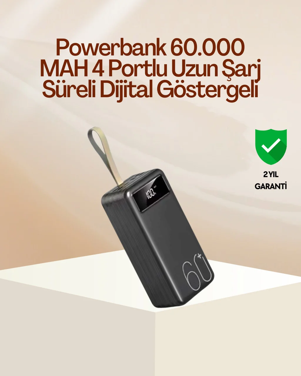 Tüm Cihazlara Uyumlu Çoklu Çıkışlı Powerbank renkli