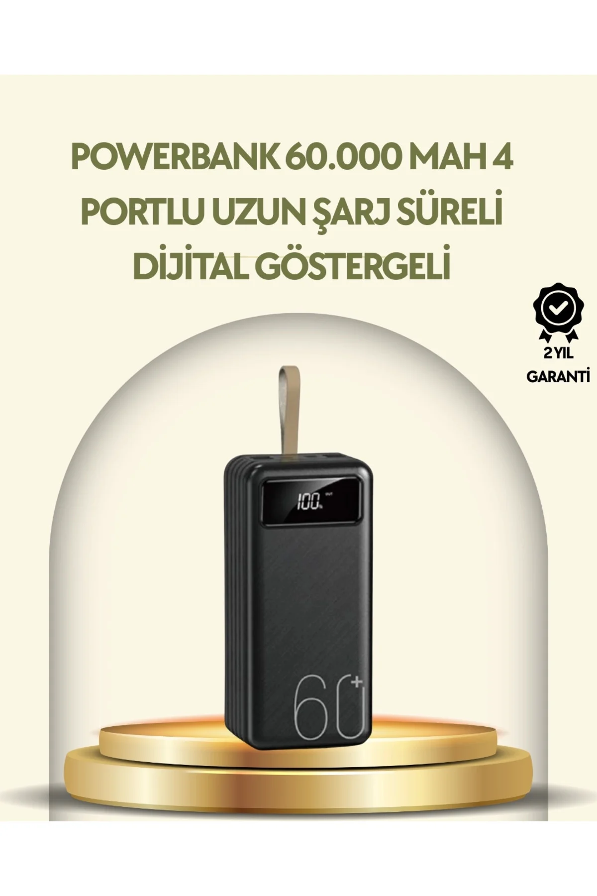 Tüm Cihazlarla Uyumlu LED Fenerli 4 Çıkışlı Powerbank