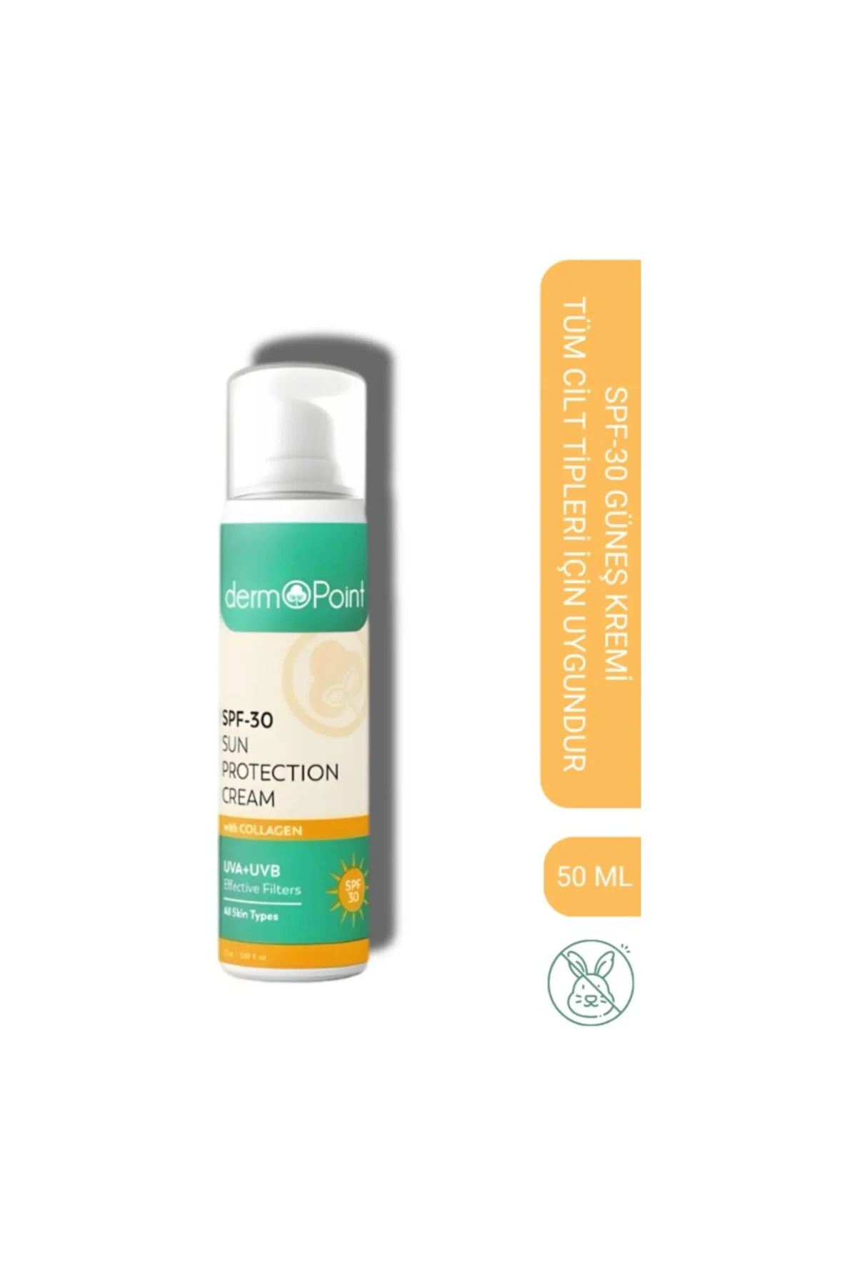 Tüm Cilt Tiplerine Uygun Kolajenli Güneş Koruyucu Krem SPF30 50 ml