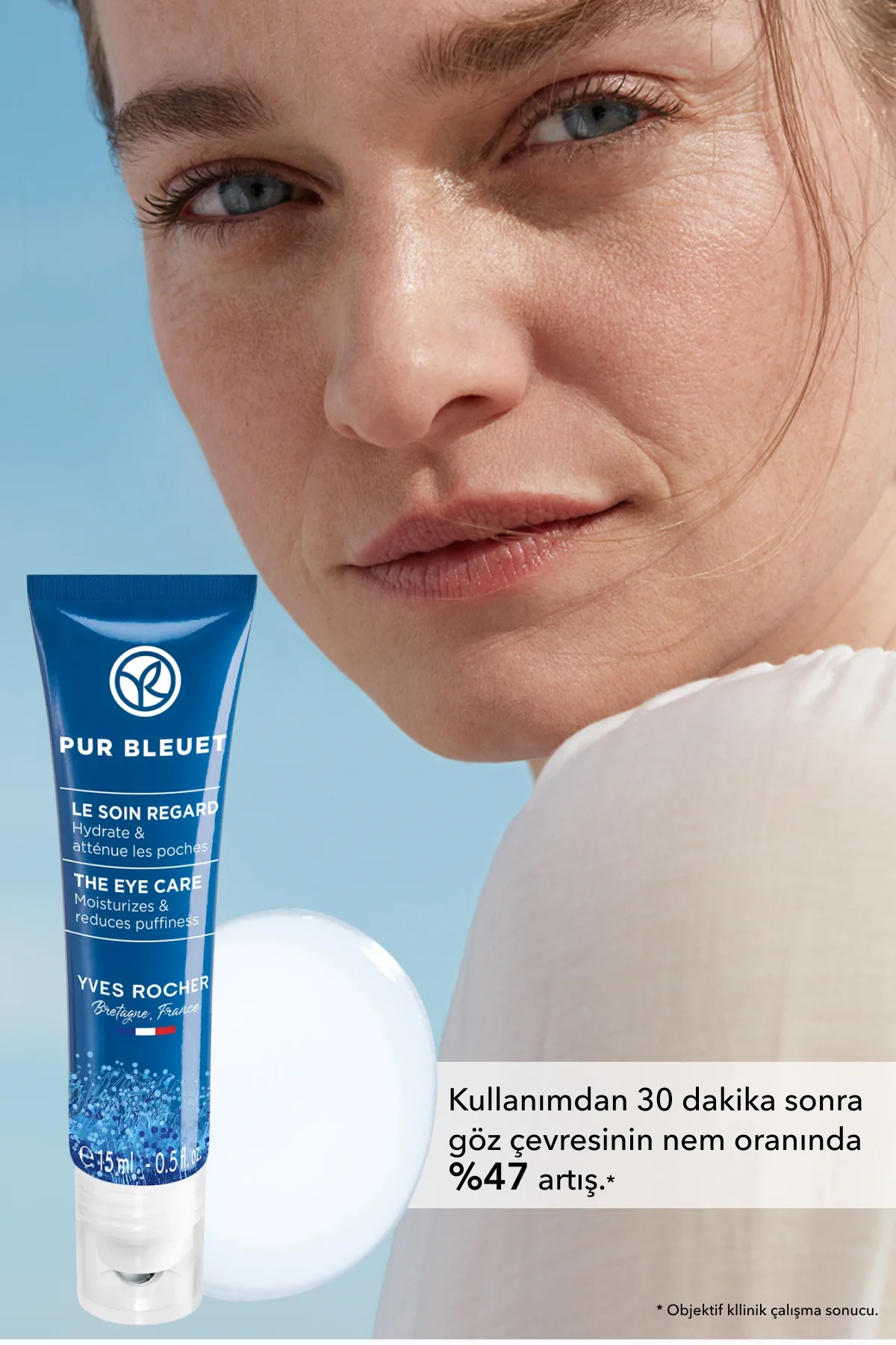 Tüm Ciltler, Canlandırıcı Göz Serumu-Aloe Vera, Şişkinlik ve Torb