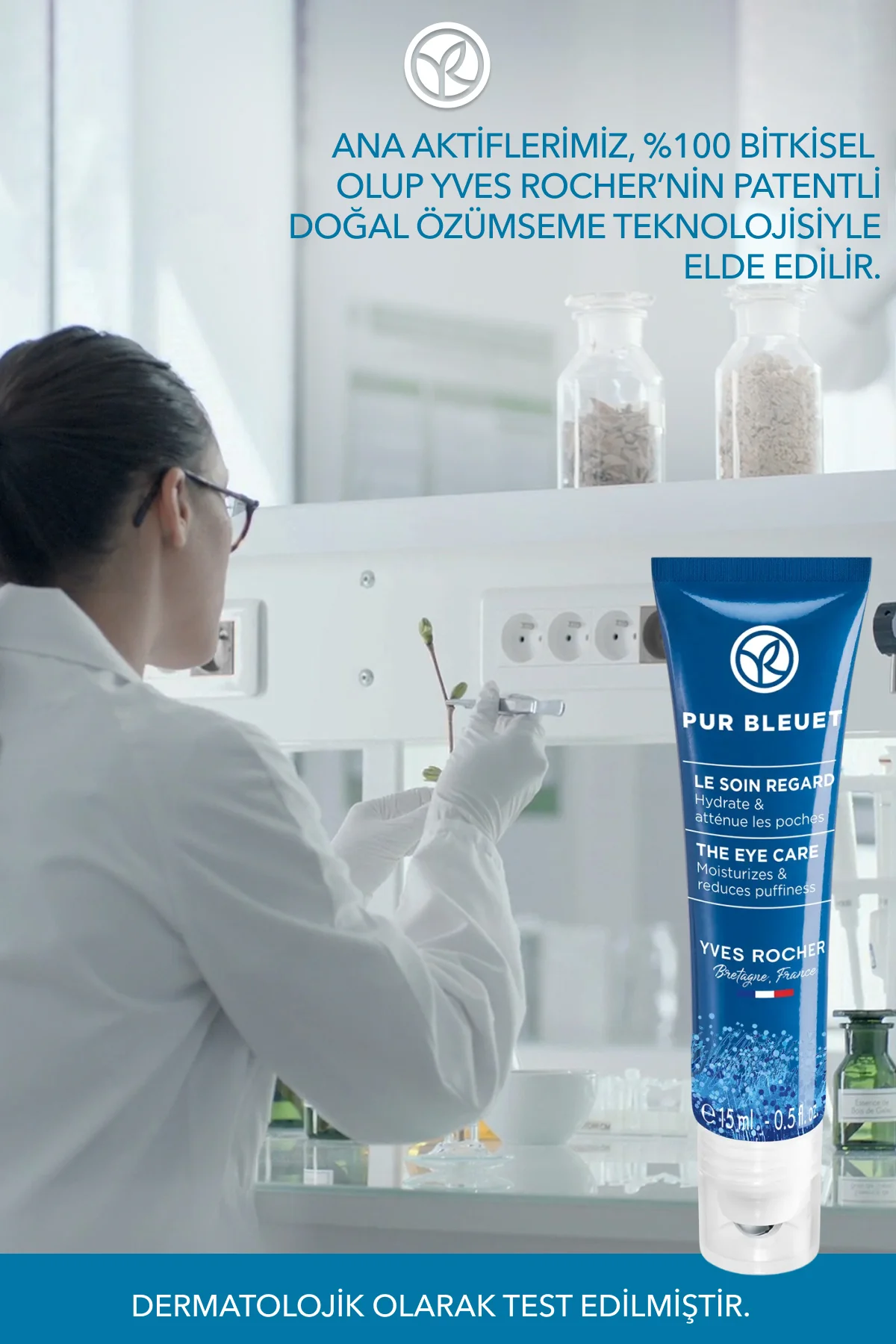 Tüm Ciltler, Canlandırıcı Göz Serumu-Aloe Vera, Şişkinlik ve Torb