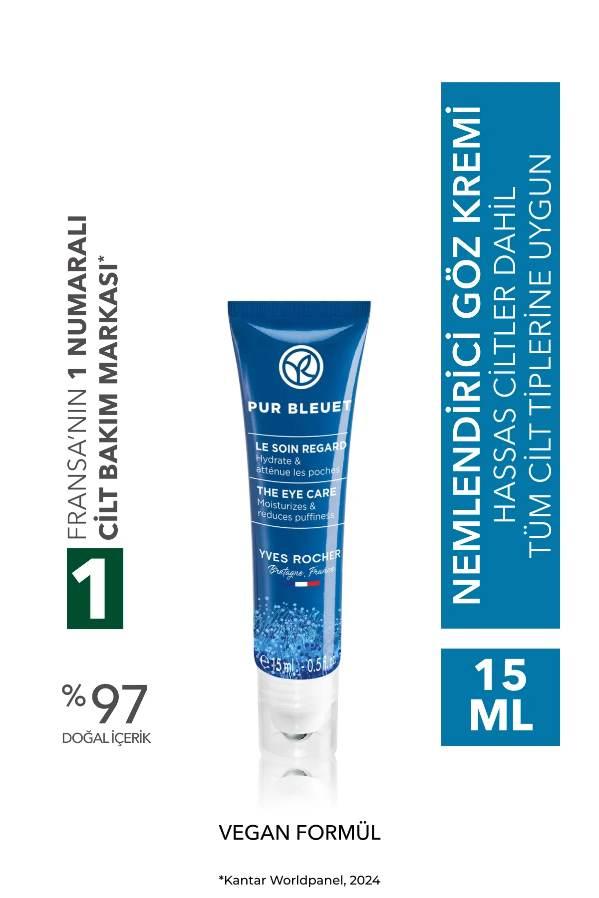 Tüm Ciltler, Canlandırıcı Göz Serumu-Aloe Vera, Şişkinlik ve Torb