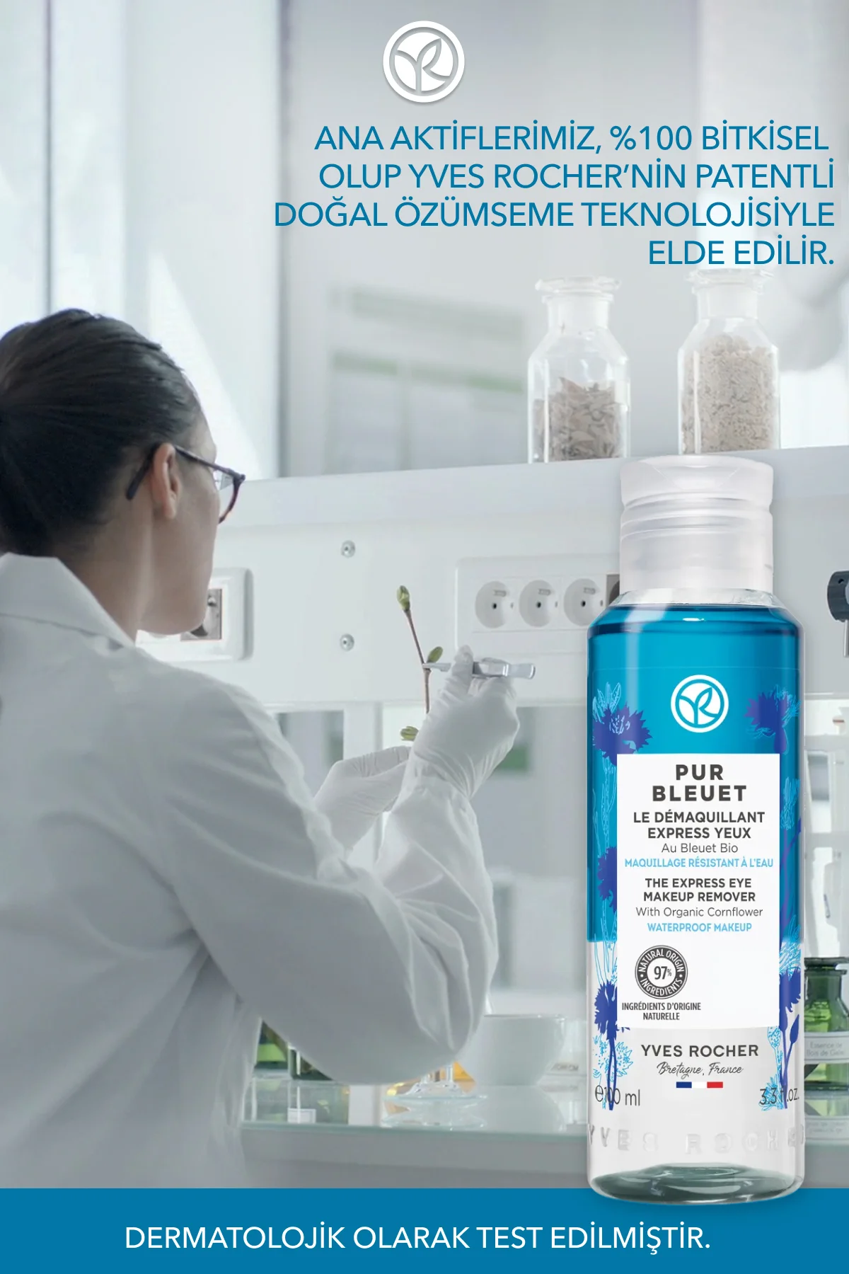 Tüm Ciltler, Çift Fazlı/Yoğun Makyaja Özel, Rahatlatıcı Göz Makya