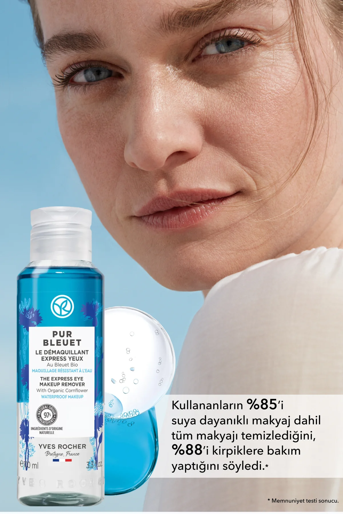 Tüm Ciltler, Çift Fazlı/Yoğun Makyaja Özel, Rahatlatıcı Göz Makya