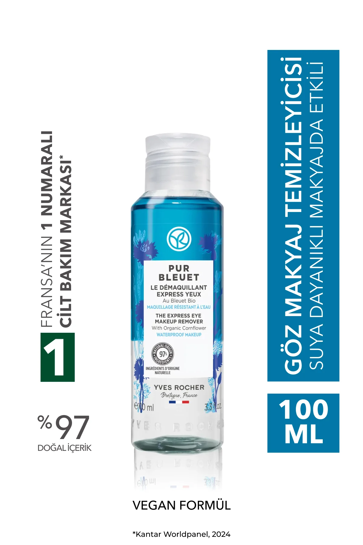 Tüm Ciltler, Çift Fazlı/Yoğun Makyaja Özel, Rahatlatıcı Göz Makya