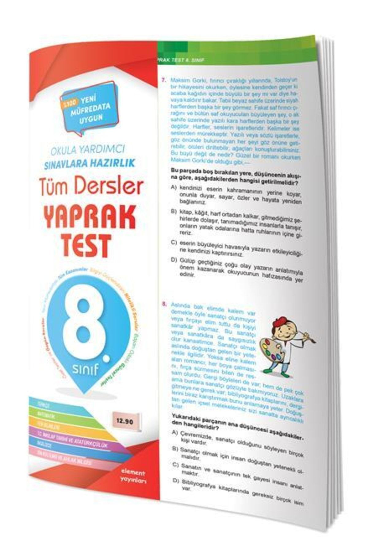 Nesil Yayınları Tüm Dersler Yaprak Test 8.Sınıf /4 Element