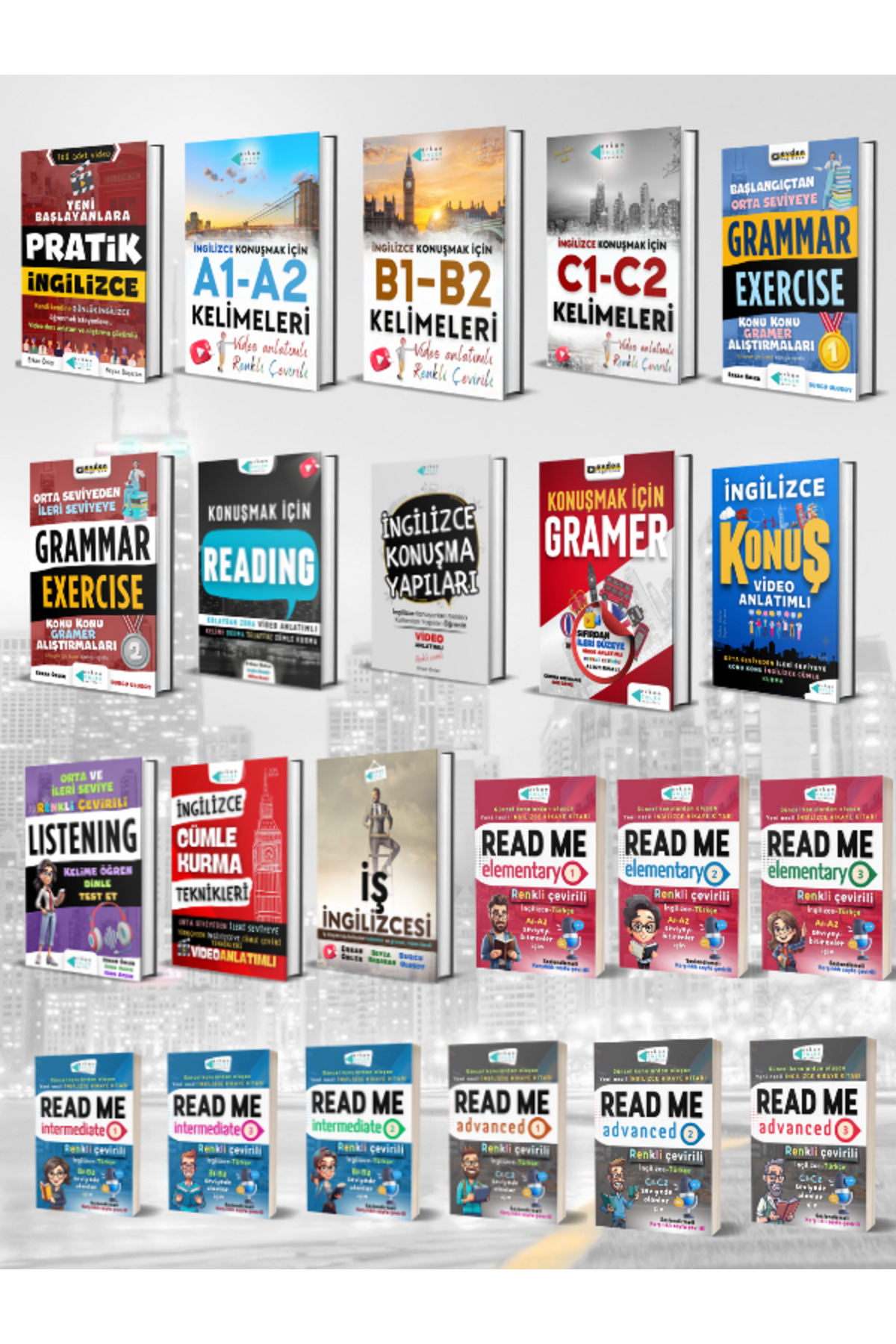 TÜM ERKAN ÖNLER İNGİLİZCE KONUŞTURAN KİTAPLAR (22 KİTAP)