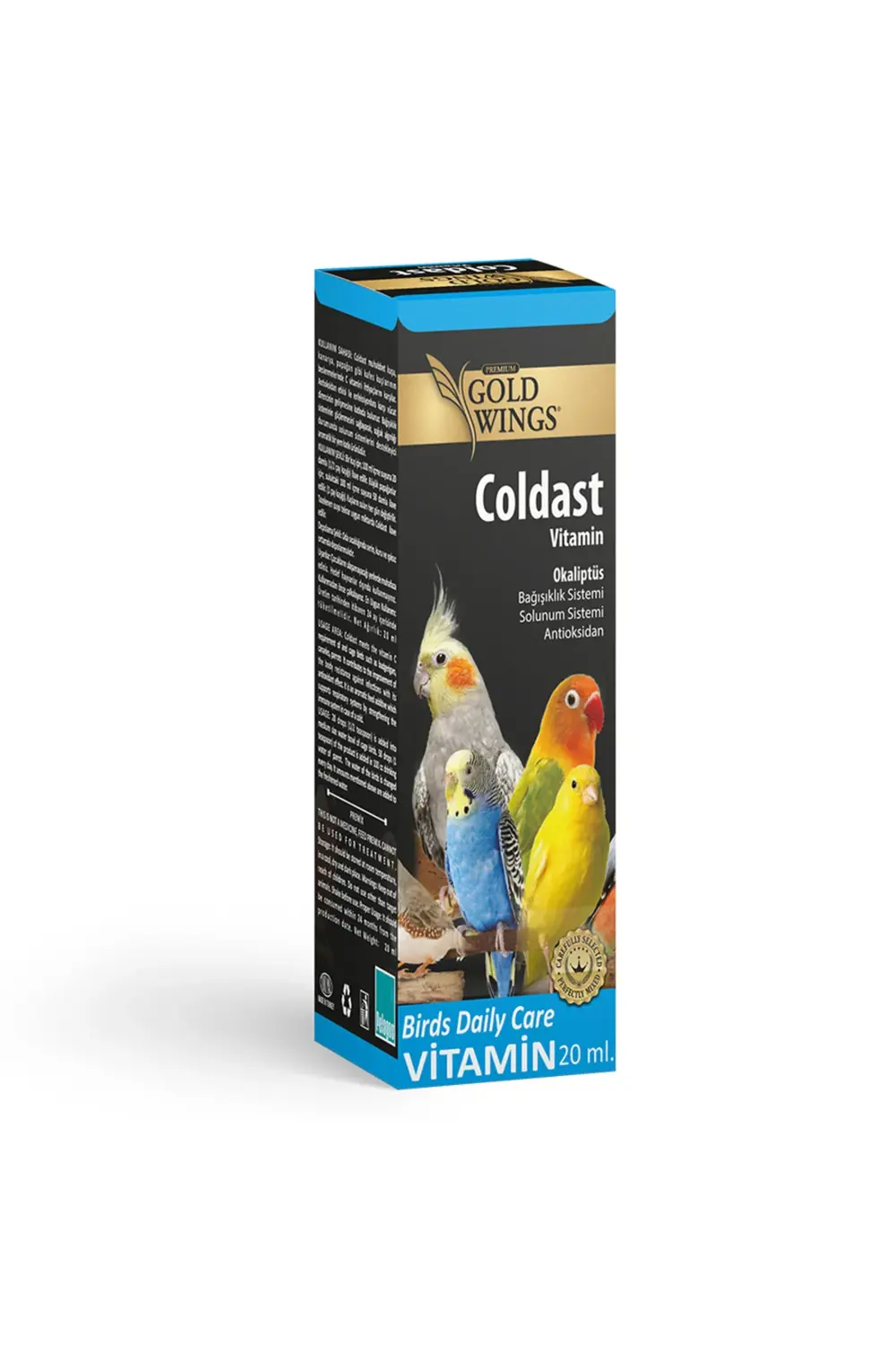 Tüm Kuş Türleri İçin Solunum Sistemi Düzenleyici Coldast Vitamin