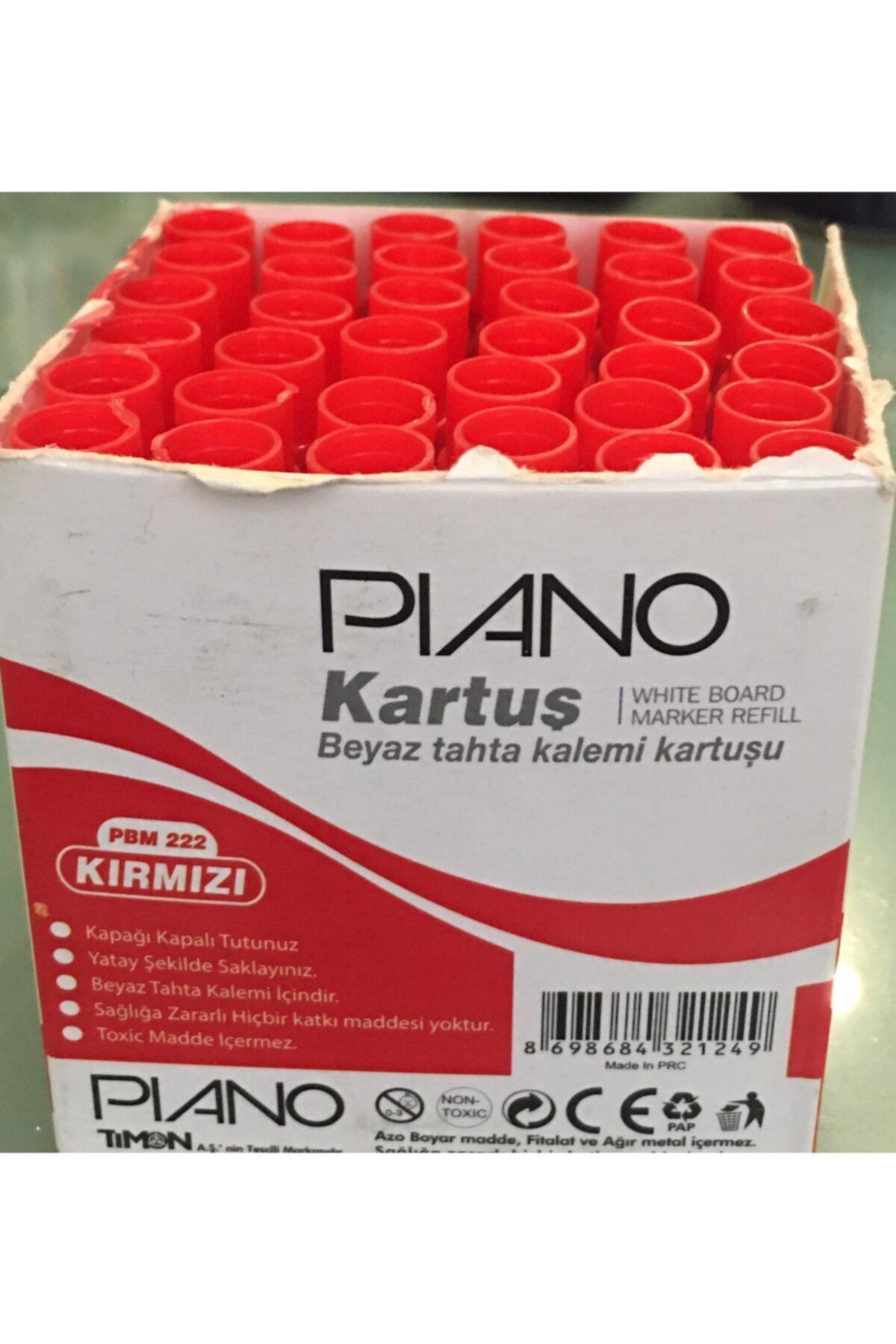 Tüm Marka Kalemlerle Uyumlu Piano Kartuş Beyaz Tahta Kalemi Kartu