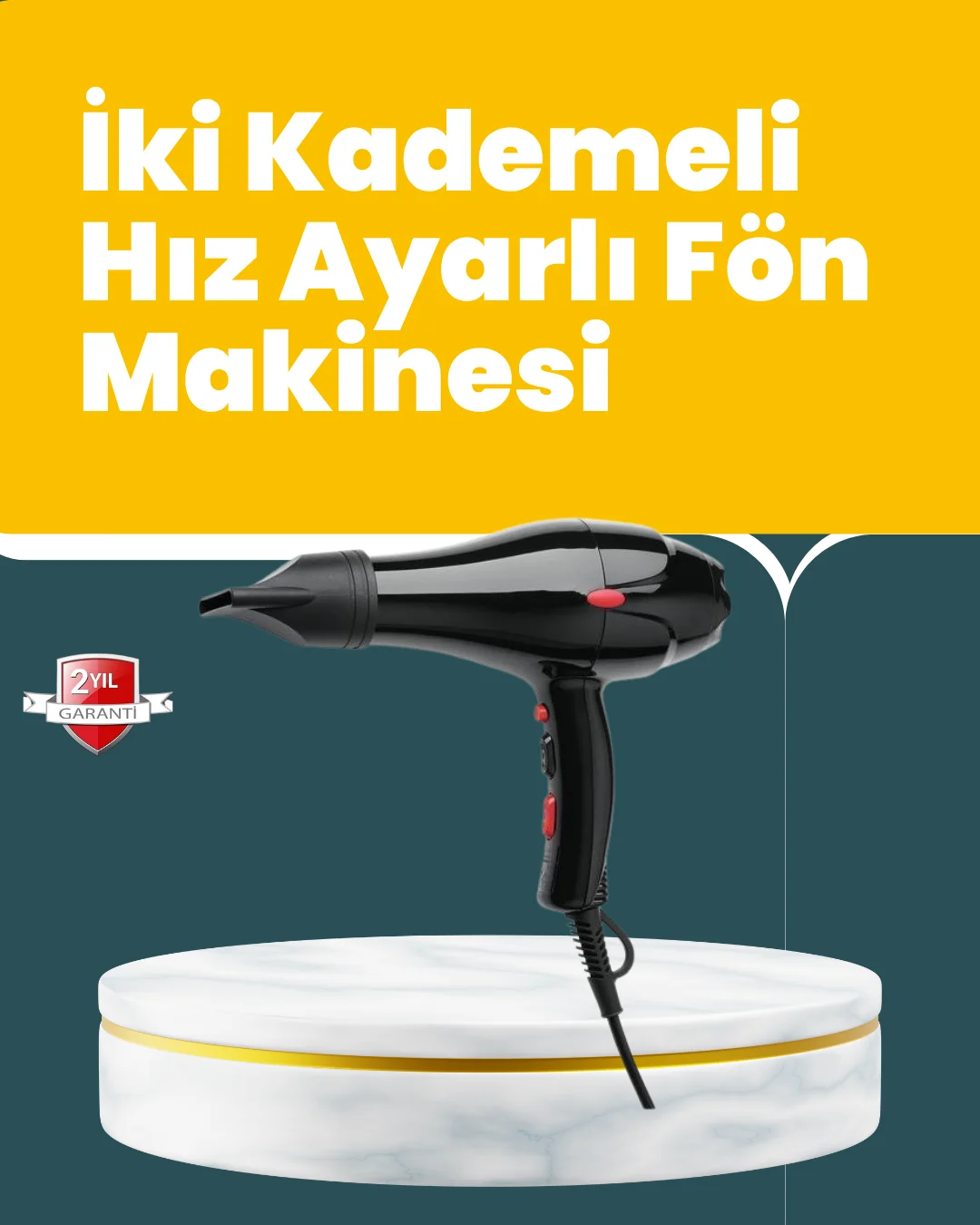 Tüm Saç Tipleri İçin 2200W Güçlü Fön Makinesi