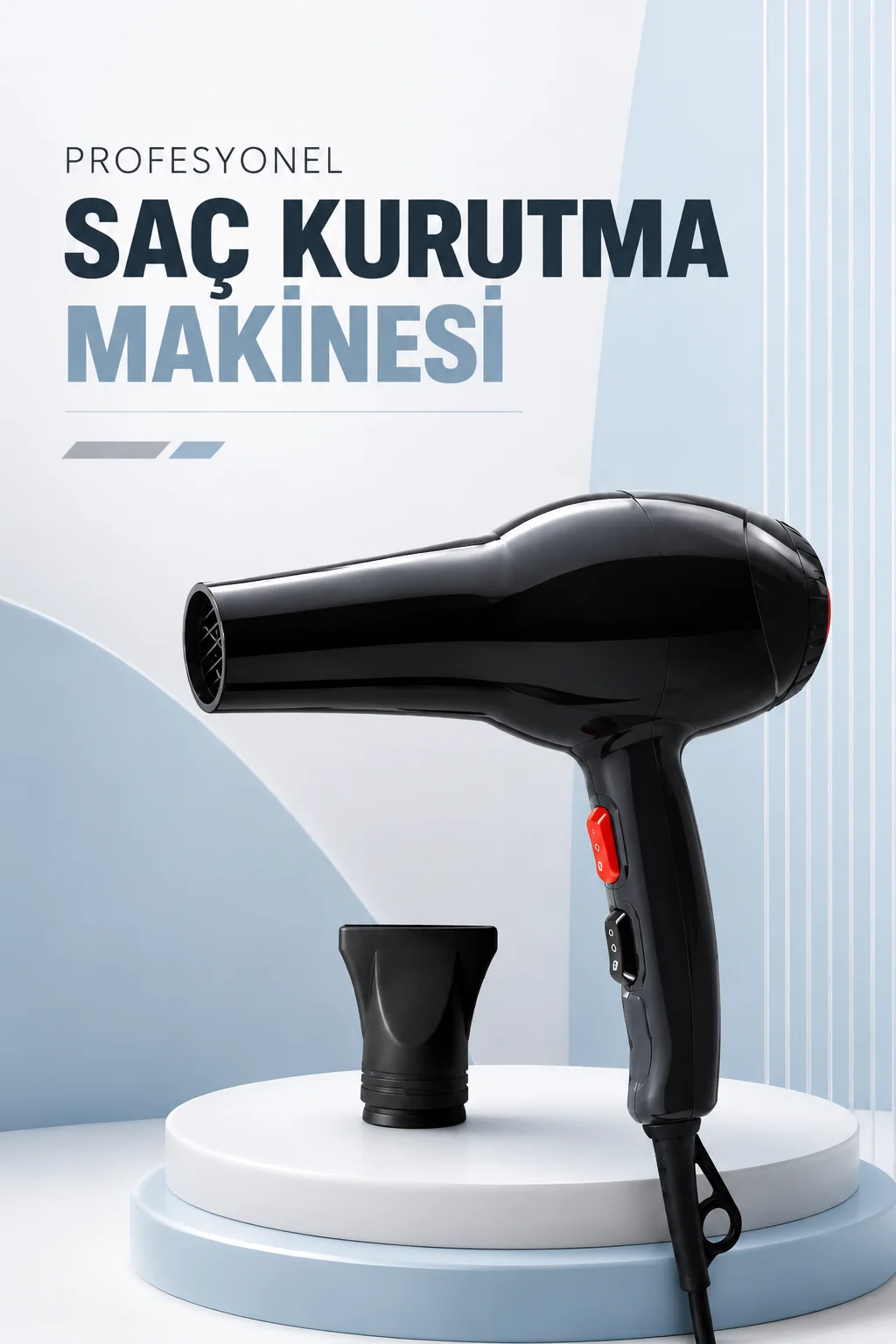 Tüm Saç Tiplerine Uygun, İki Kademeli Hız Ayarlı Fön Makinesi