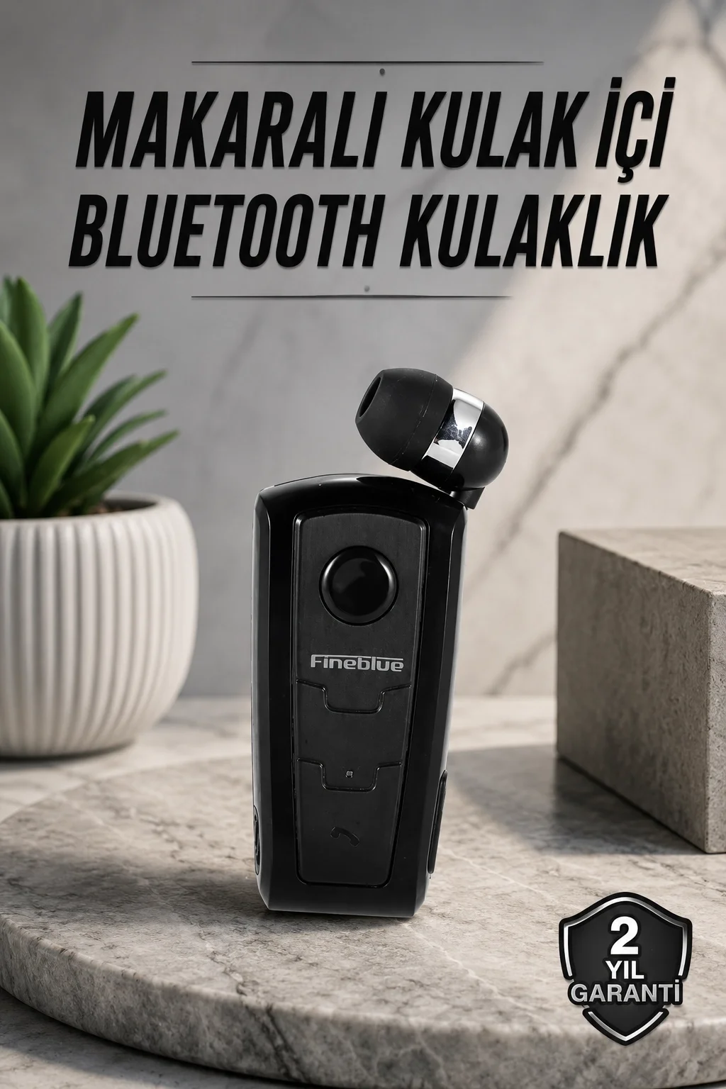 Tüm Telefonlara Uyumlu Mikrofonlu Titreşimli Makaralı Bluetooth Kulakiçi Kulaklık