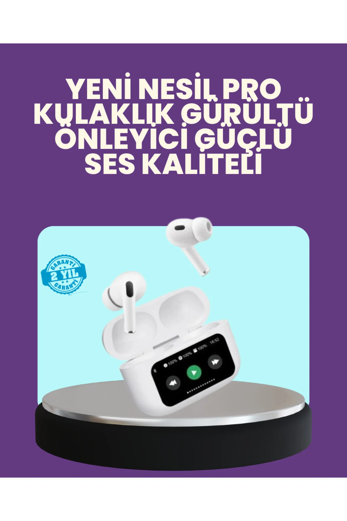 Tüm Telefonlarla Uyumlu ANC Özellikli Dokunmatik Bluetooth Kulakl