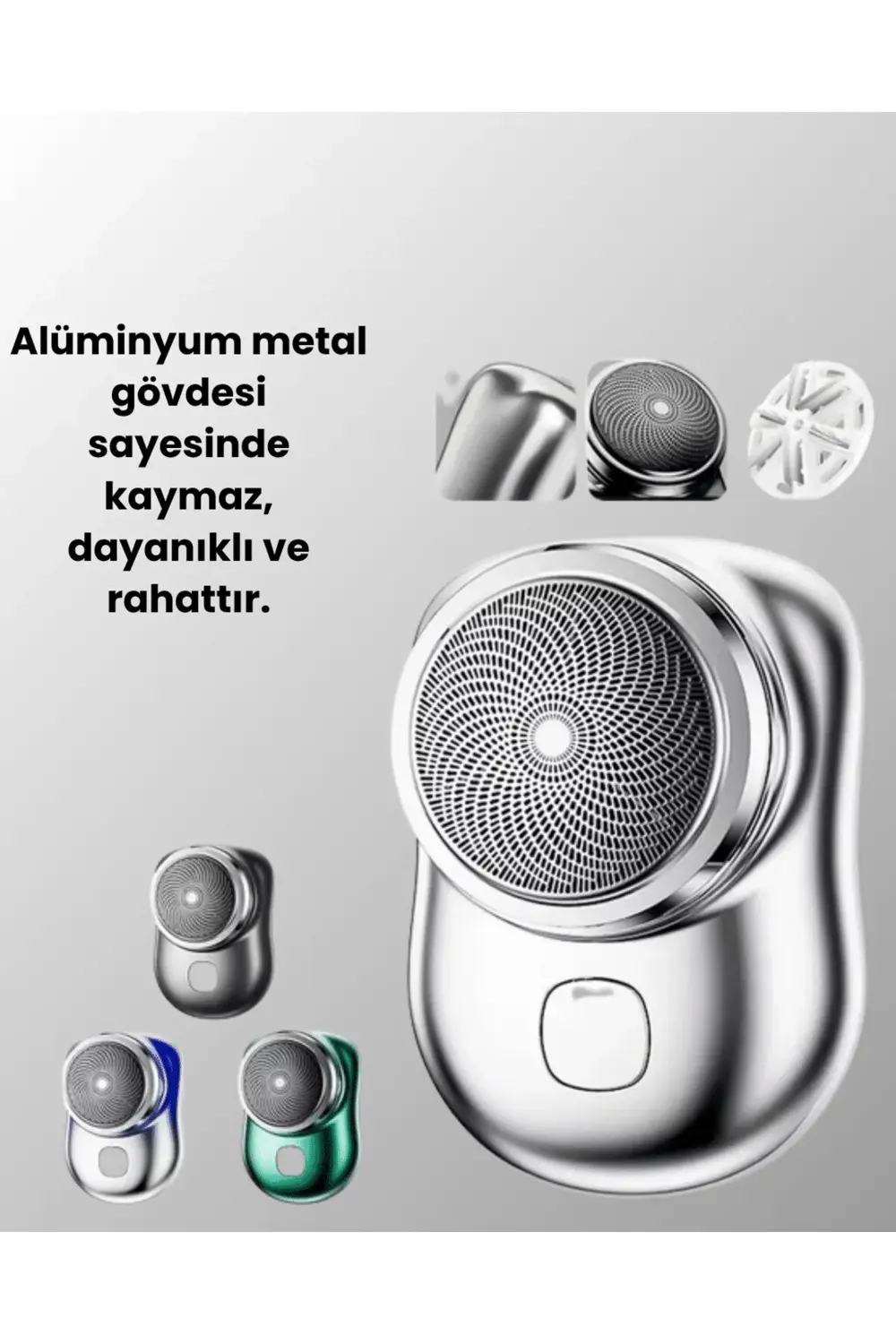 Tüm vücut bölgelerinde kullanılabilen küçük boy tıraş cihazı