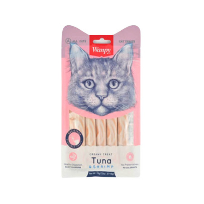 Wanpy Tuna Shrimp Likit Creamy Kedi Ödülü 5X14 Gr